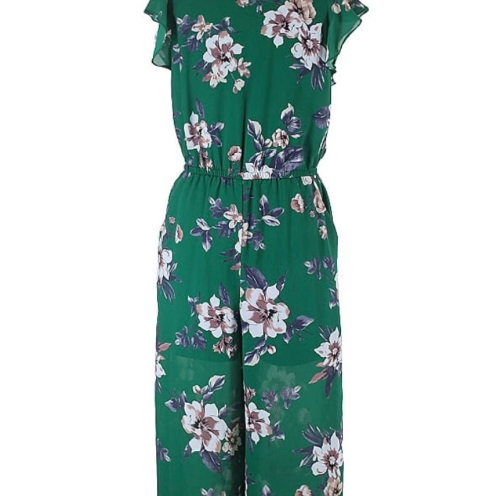 Floral Green Jumpsuit
